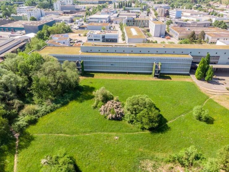 Luftbild der John-F.-Kennedy-Schule in Esslingen-Zell